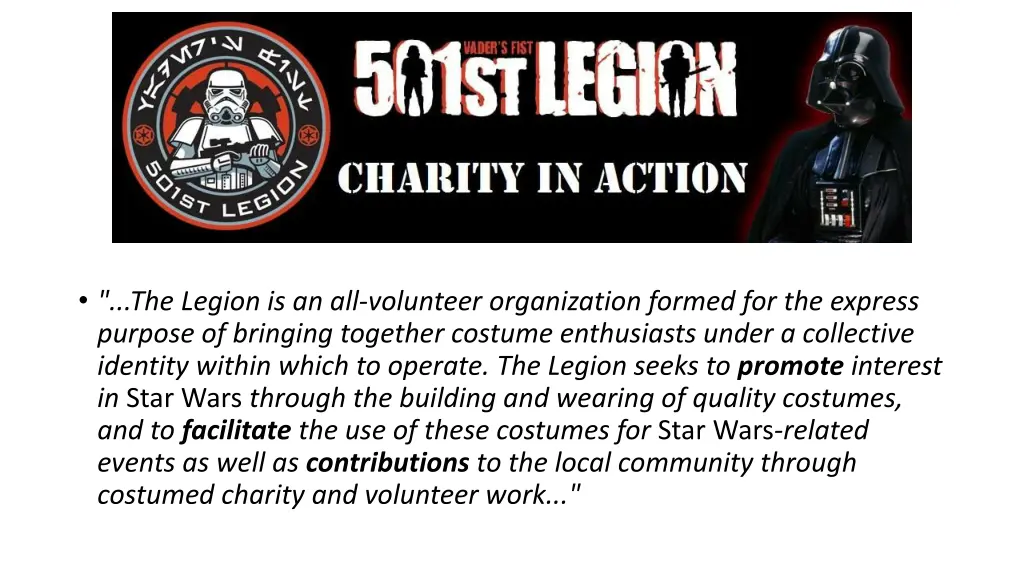 the legion is an all volunteer organization