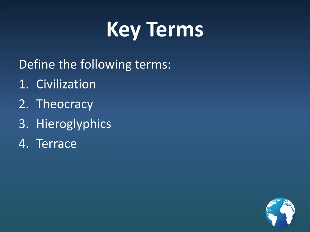 key terms