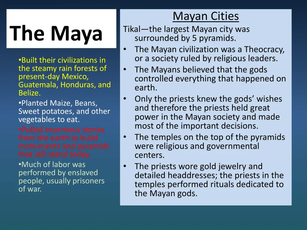 mayan cities