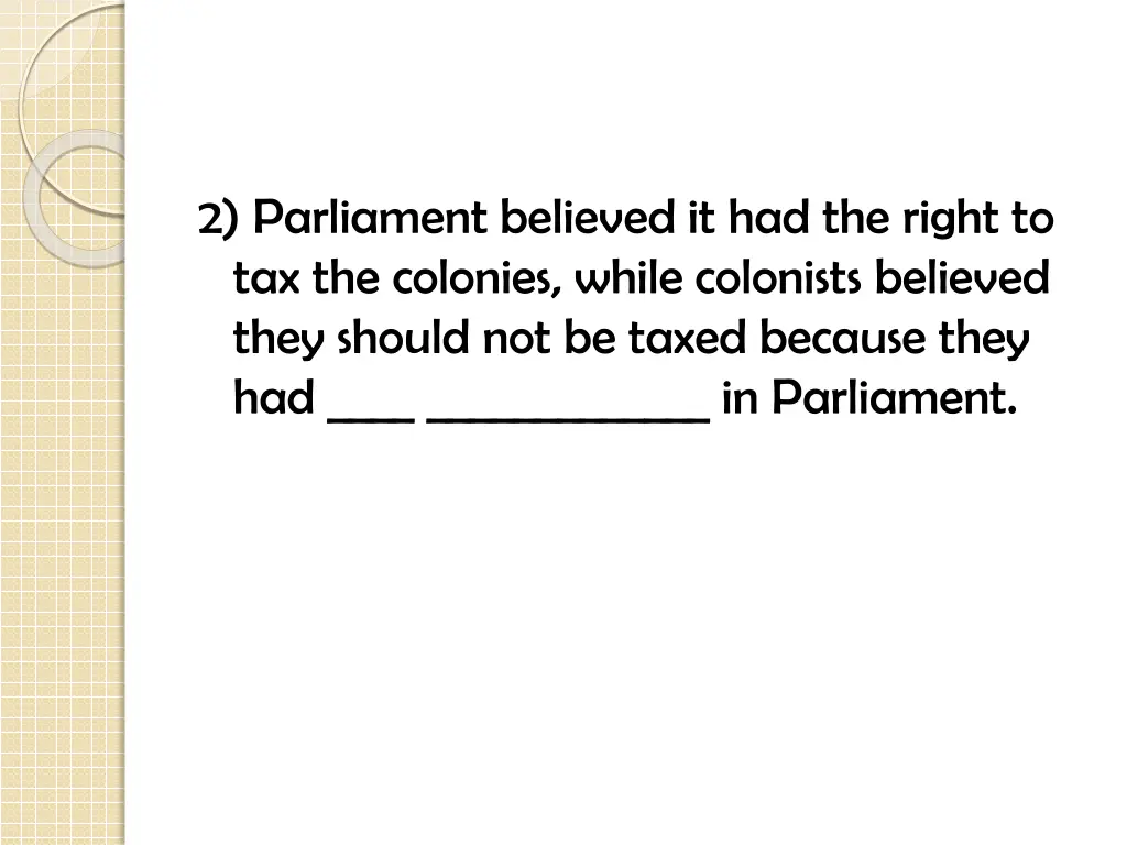 2 parliament believed it had the right