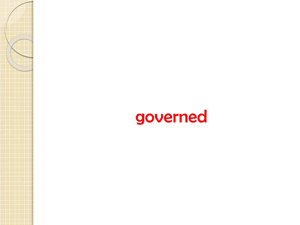 governed