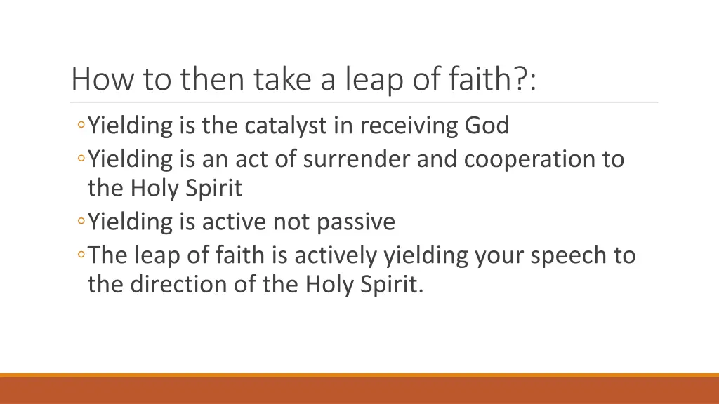 how to then take a leap of faith