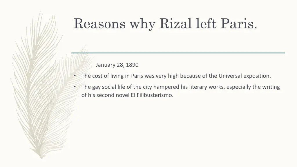 reasons why rizal left paris