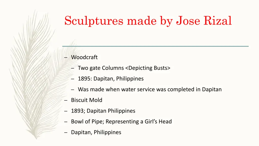 sculptures made by jose rizal 1