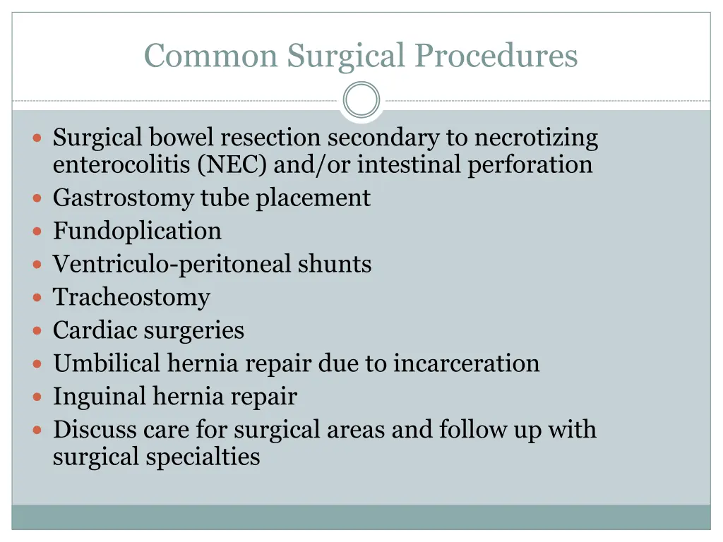 common surgical procedures