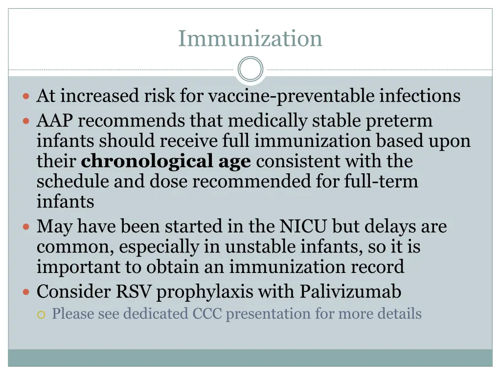 immunization