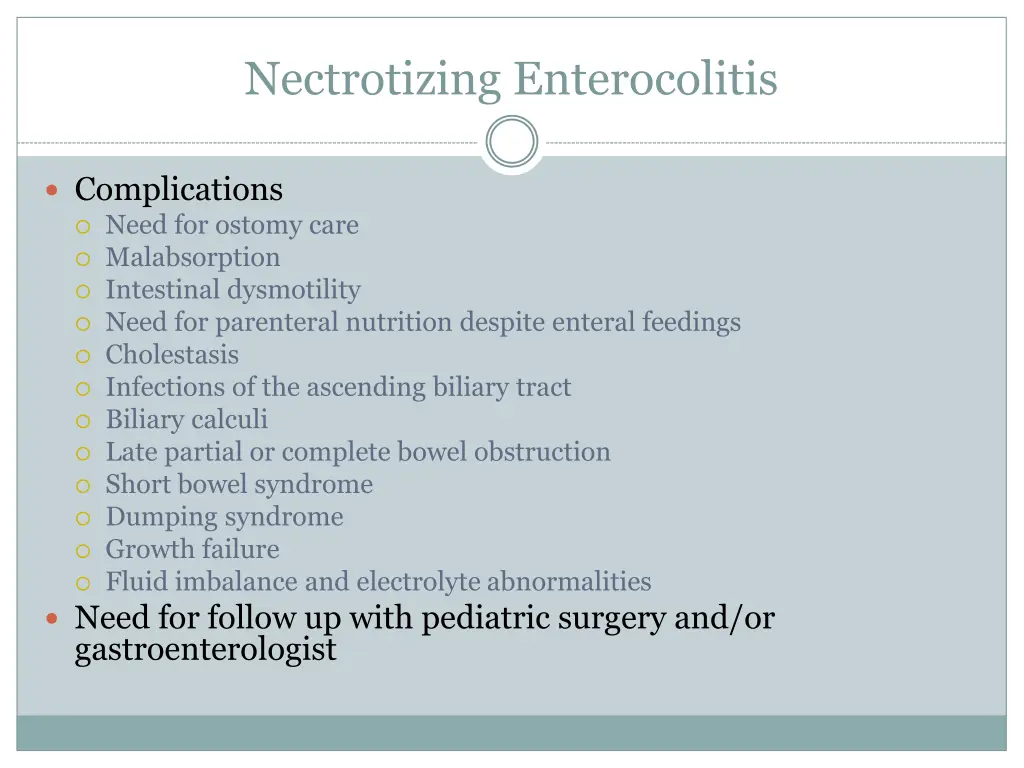 nectrotizing enterocolitis