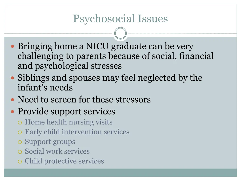 psychosocial issues