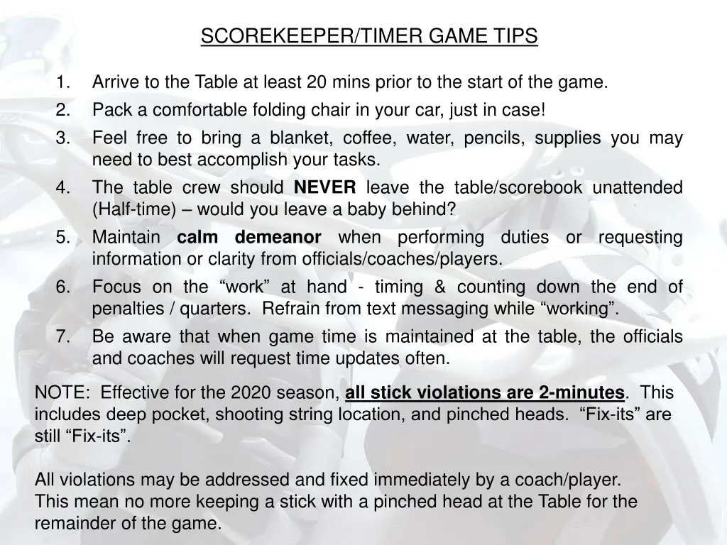 scorekeeper timer game tips