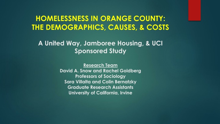 homelessness in orange county the demographics