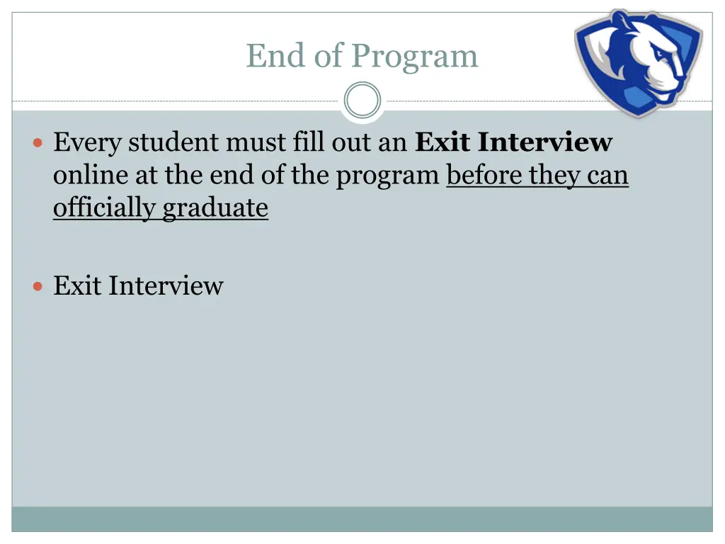 end of program