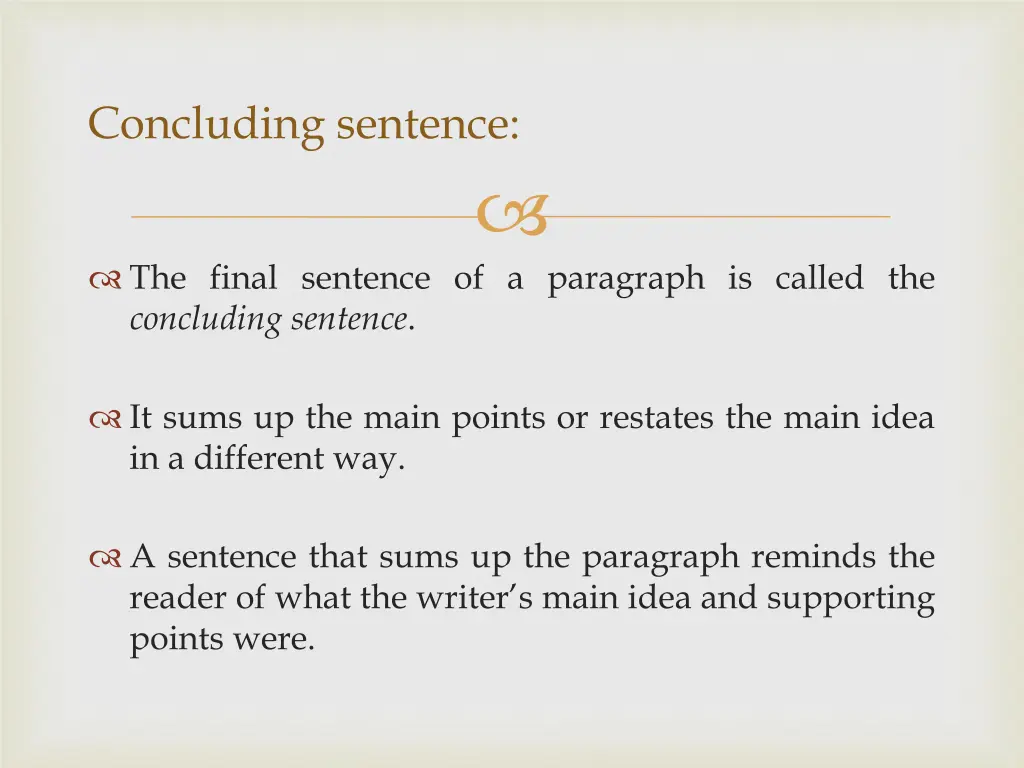 concluding sentence