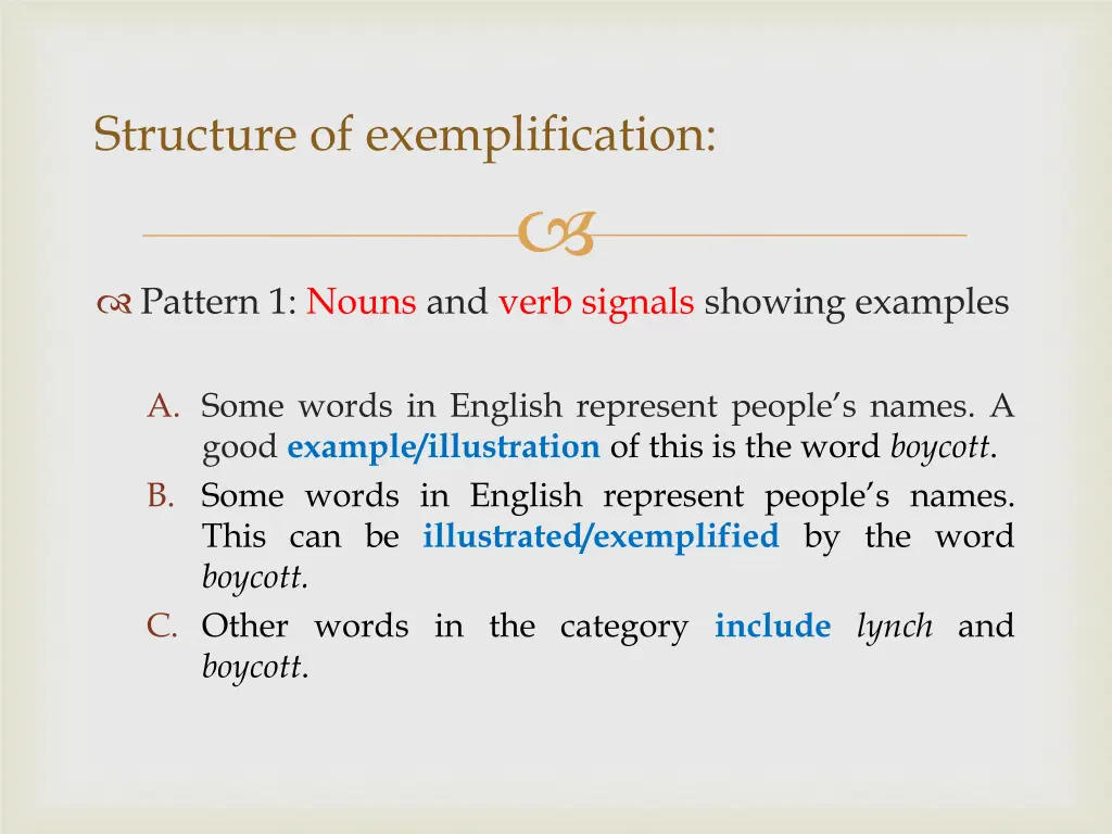 structure of exemplification 1