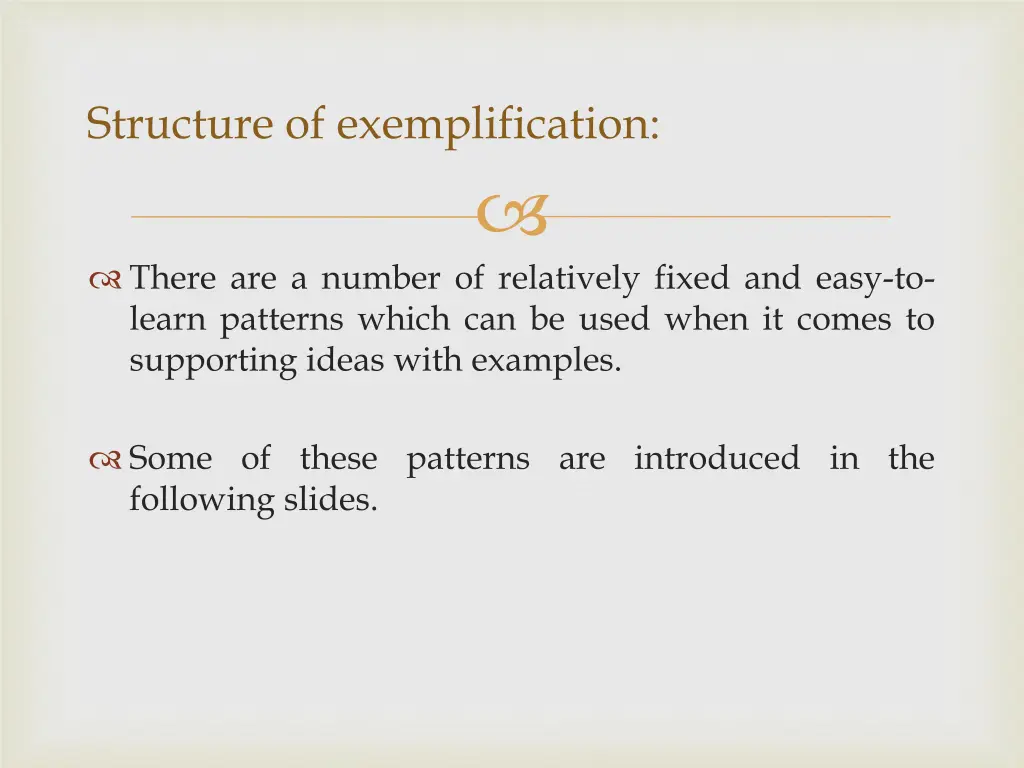 structure of exemplification