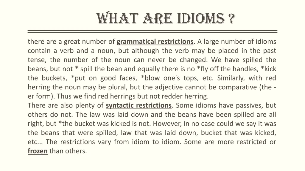 what are idioms 1