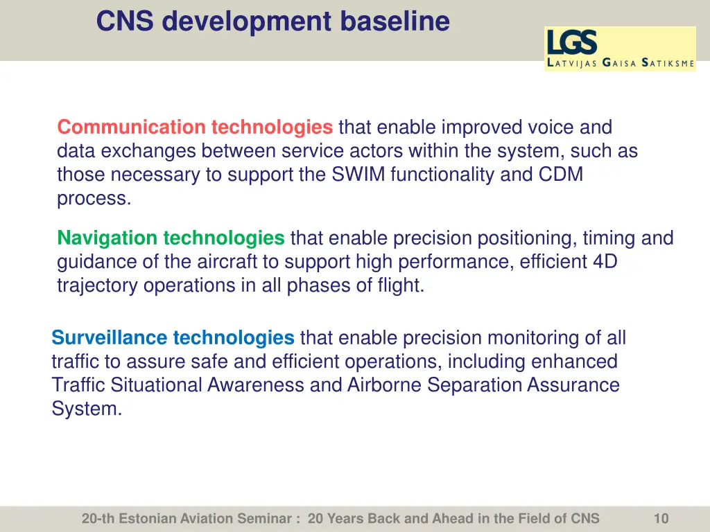 cns development baseline