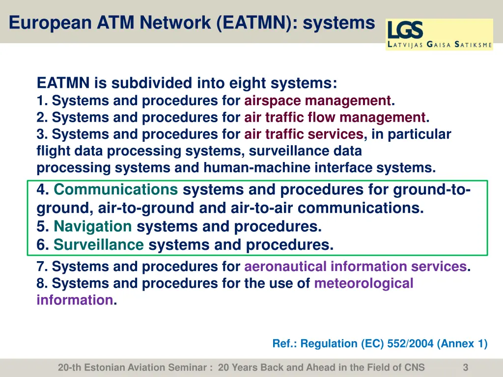 european atm network eatmn systems