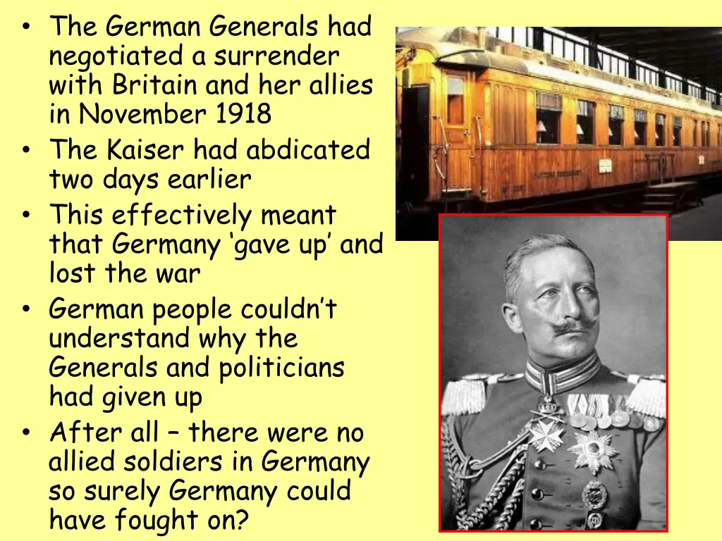 the german generals had negotiated a surrender