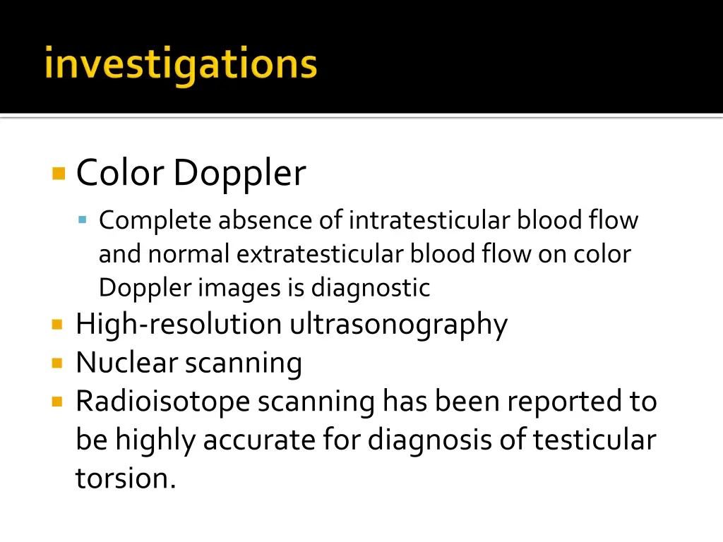 color doppler complete absence of intratesticular