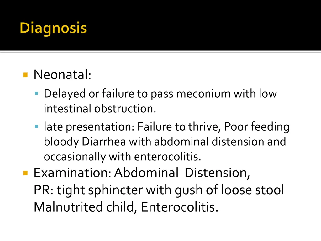 neonatal delayed or failure to pass meconium with