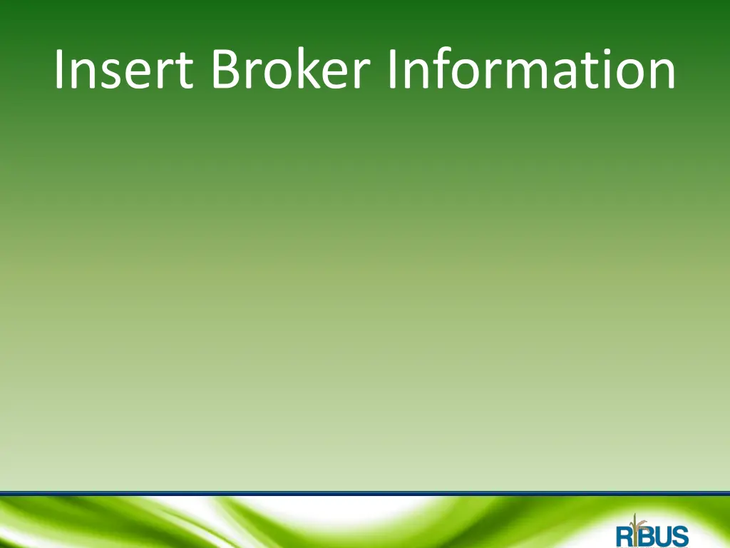 insert broker information