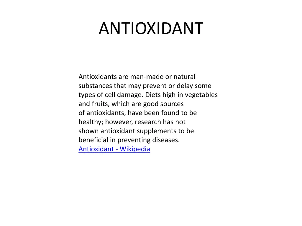 antioxidant