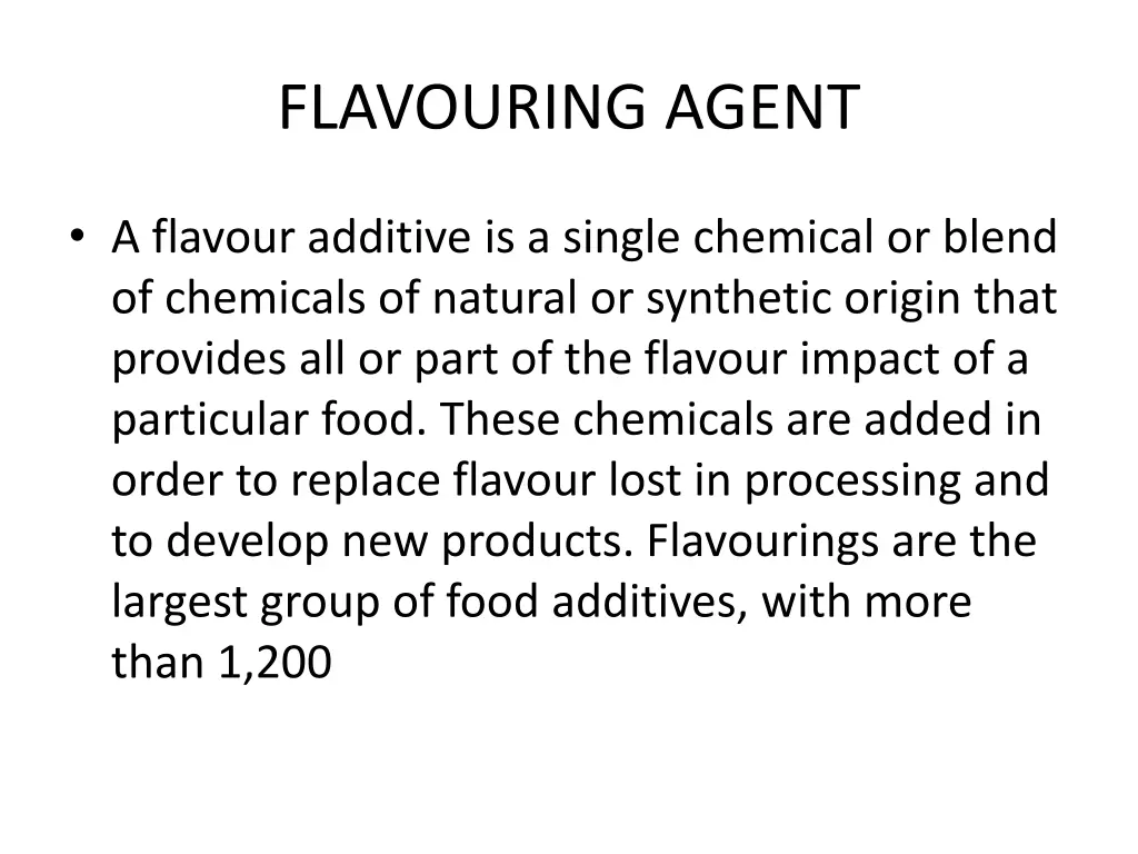 flavouring agent