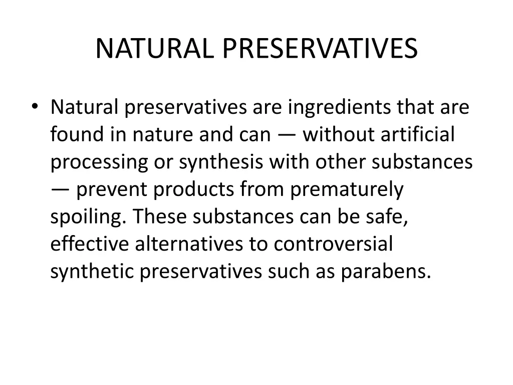 natural preservatives