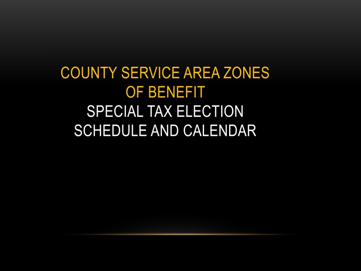 county service area zones of benefit special