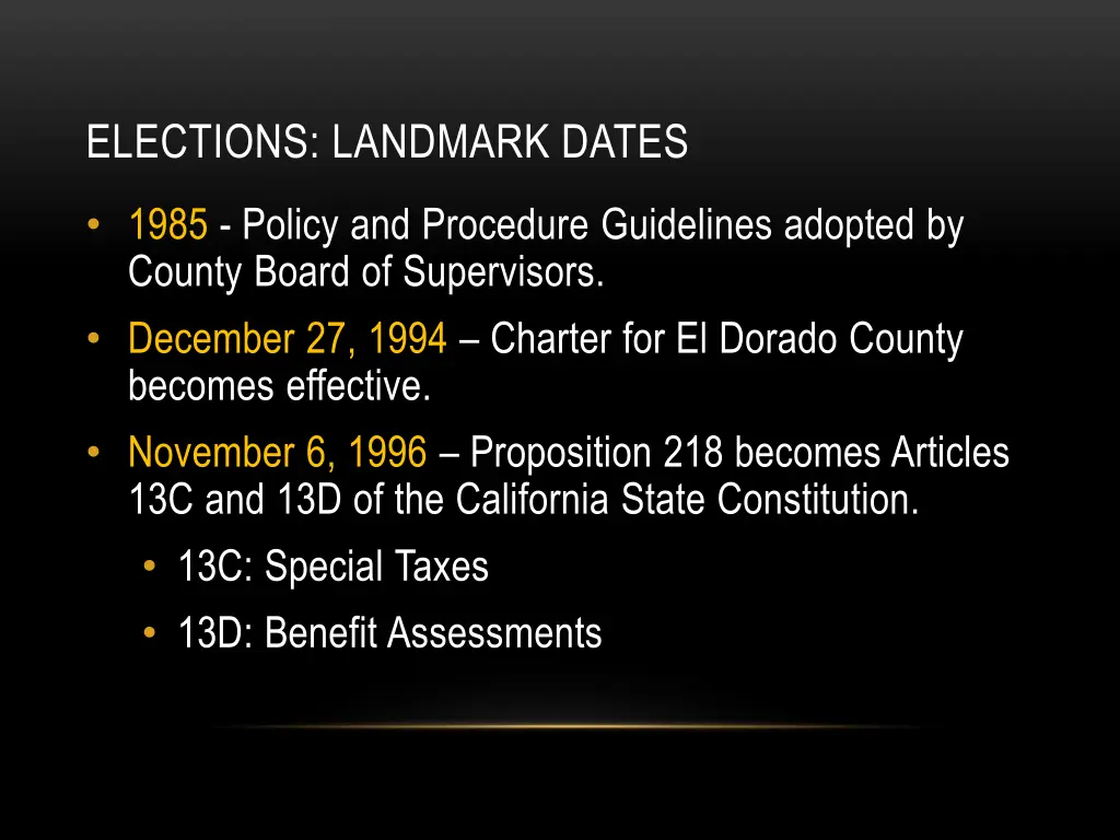 elections landmark dates