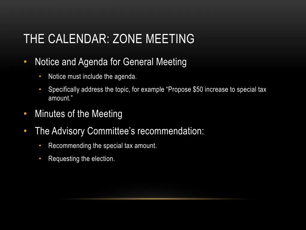 the calendar zone meeting