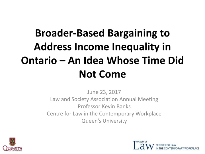 broader based bargaining to address income