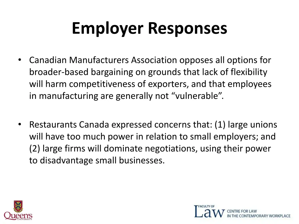 employer responses