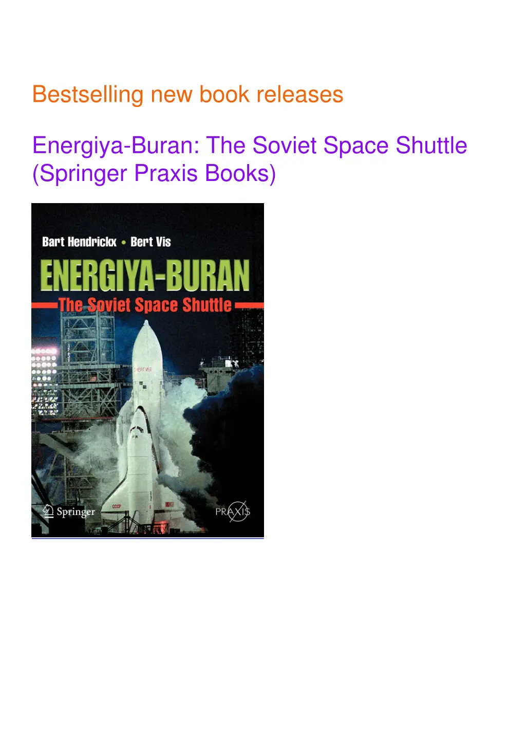 bestselling new book releases energiya buran