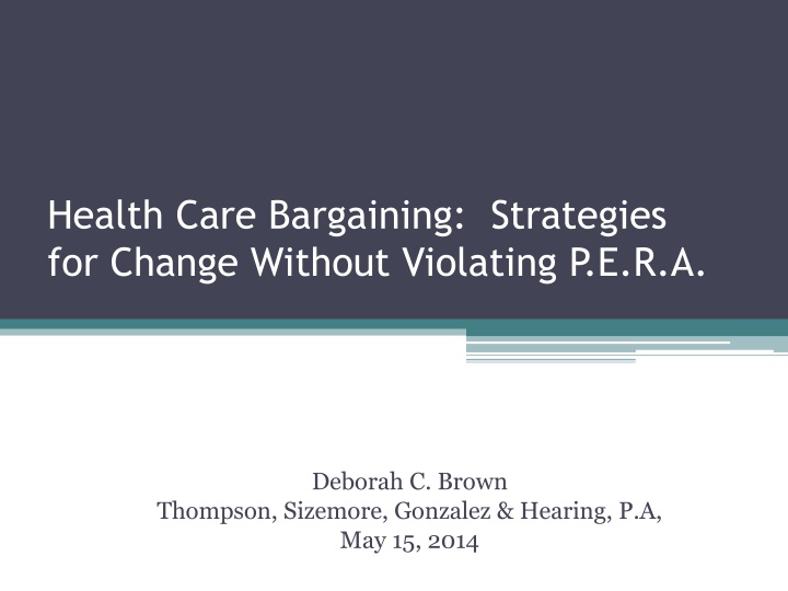 health care bargaining strategies for change