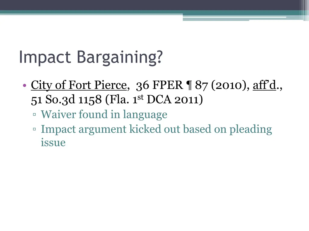 impact bargaining