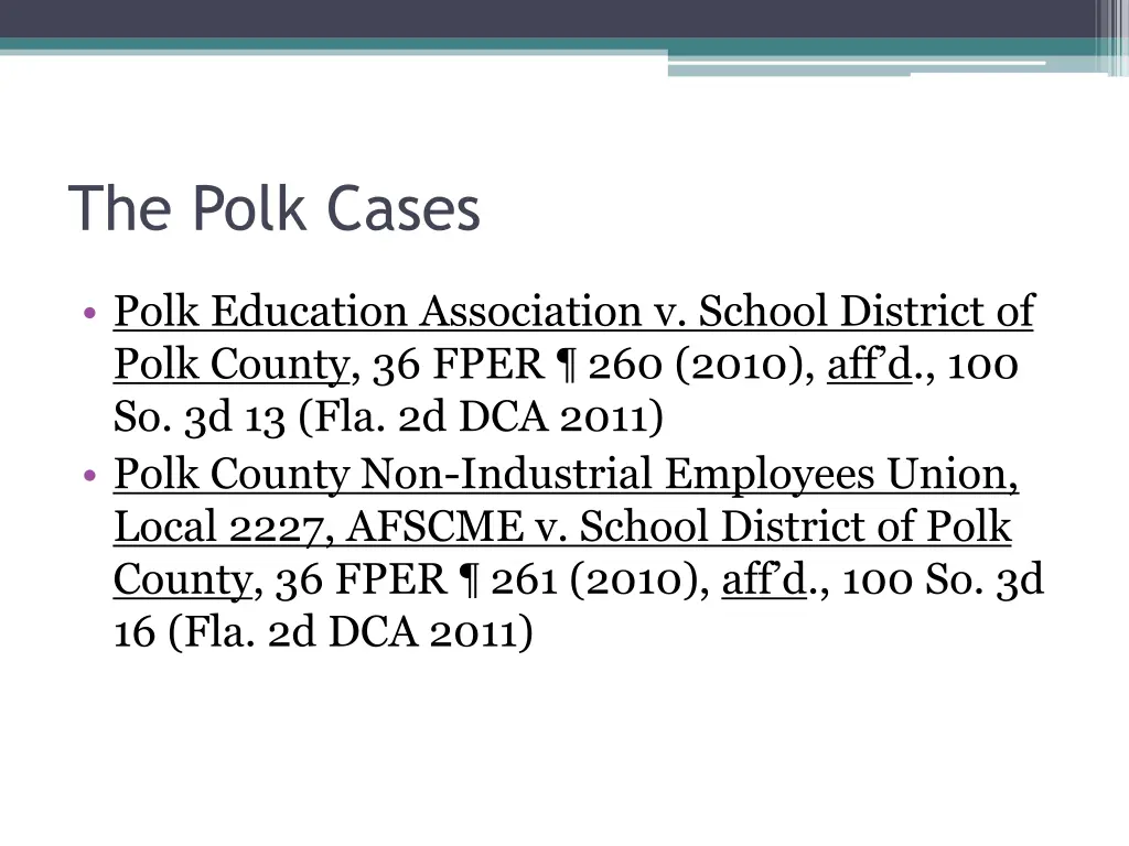 the polk cases