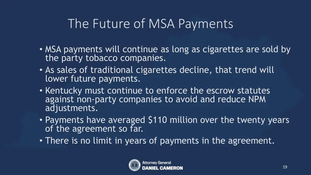 the future of msa payments