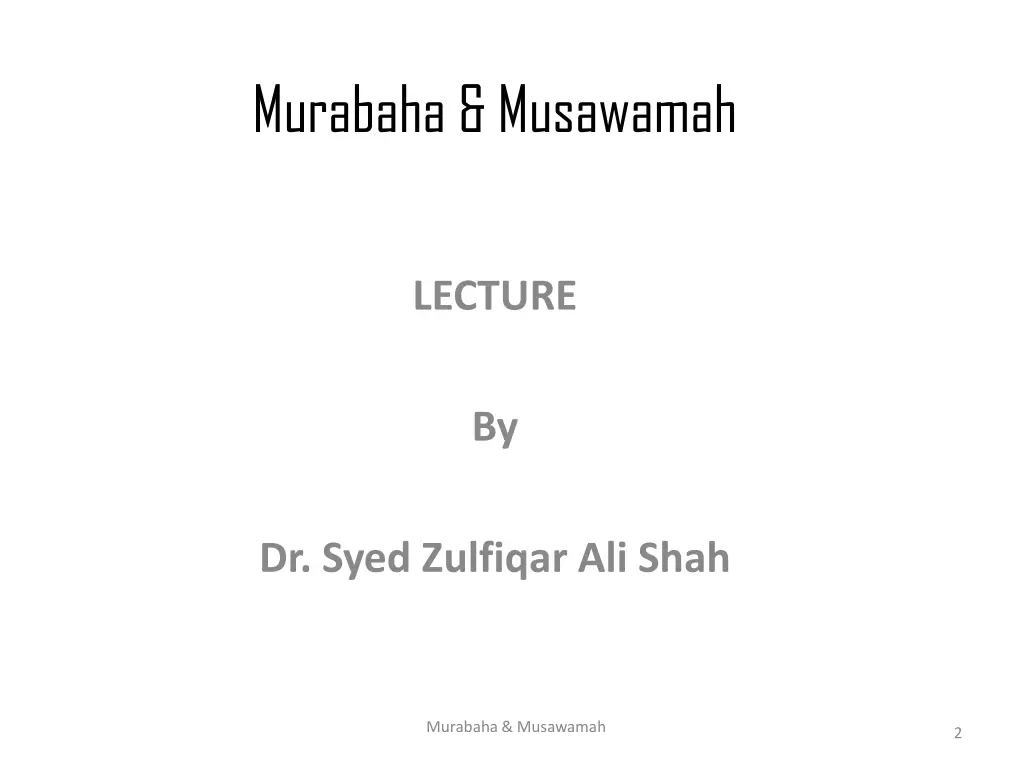 murabaha musawamah 1