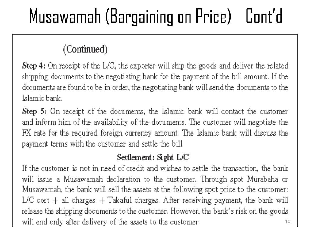 musawamah bargaining on price cont d 2