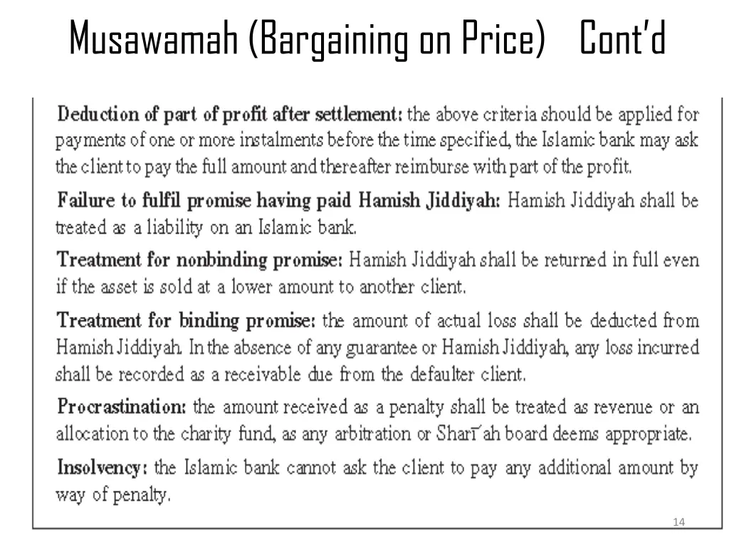 musawamah bargaining on price cont d 6