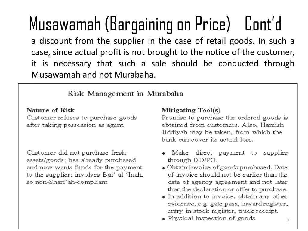 musawamah bargaining on price cont d a discount