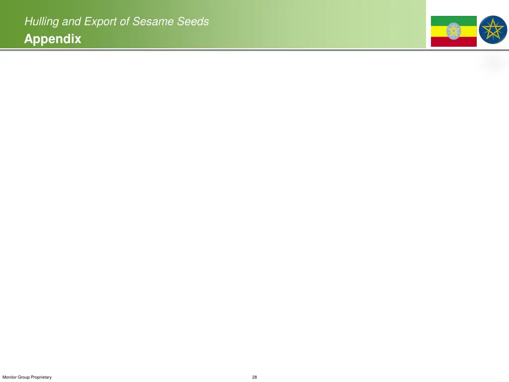 hulling and export of sesame seeds appendix