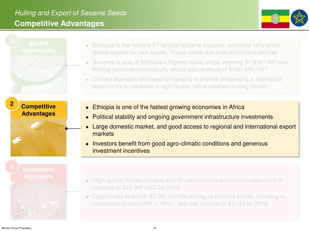 hulling and export of sesame seeds competitive