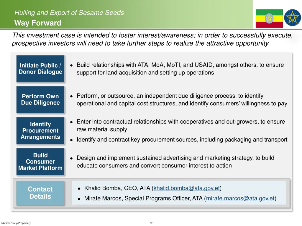 hulling and export of sesame seeds way forward