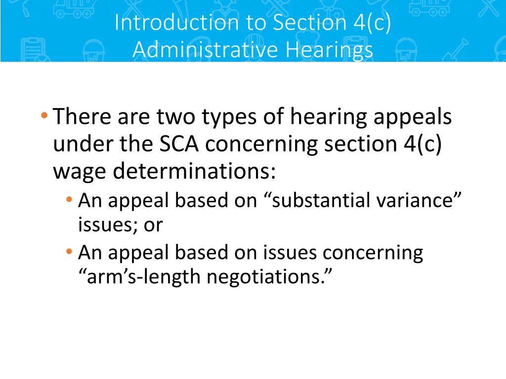 introduction to section 4 c administrative