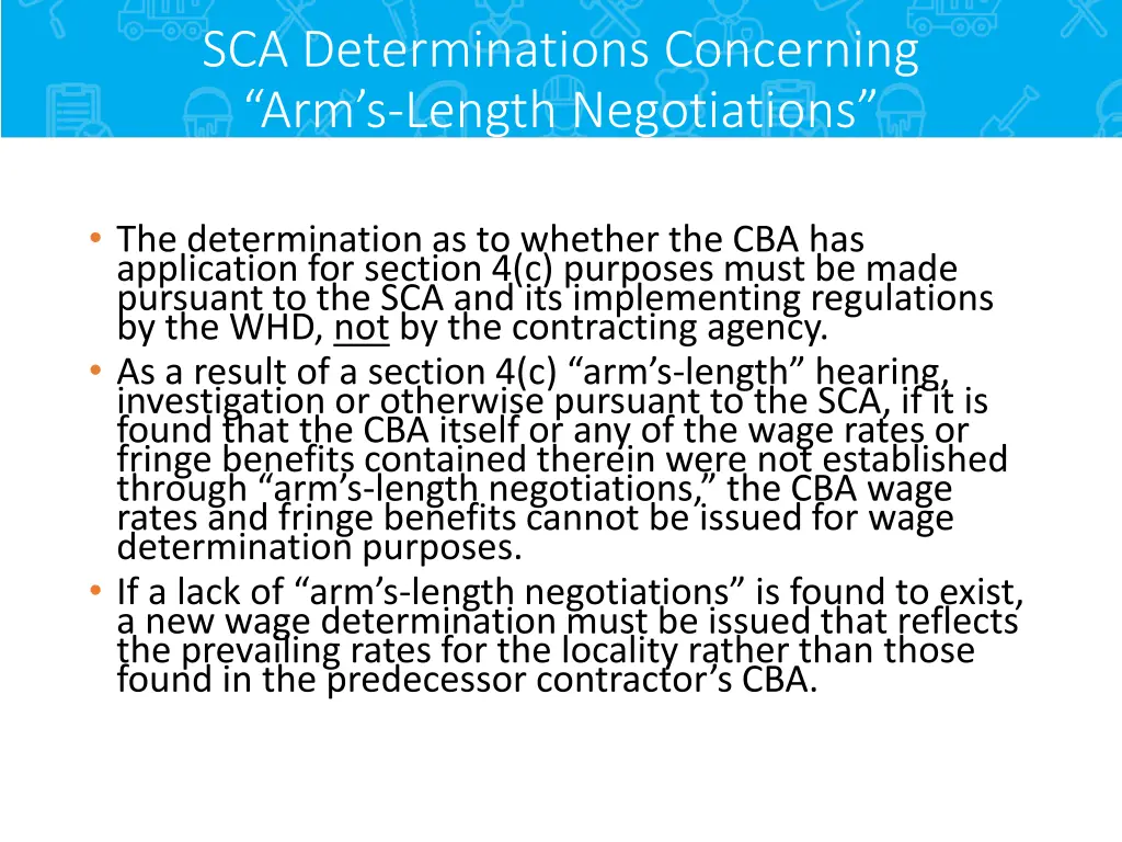 sca determinations concerning arm s length