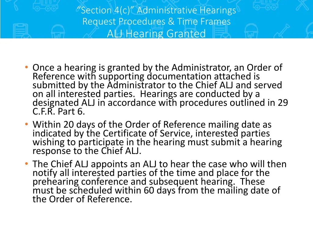 section 4 c administrative hearings request 4