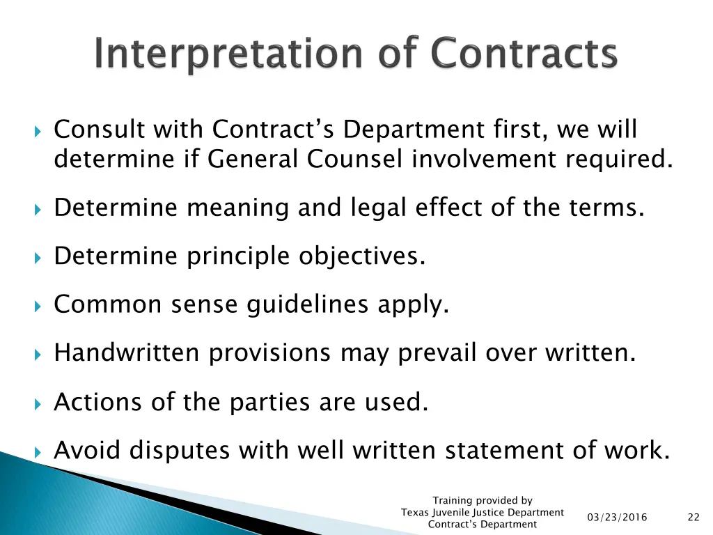 consult with contract s department first we will