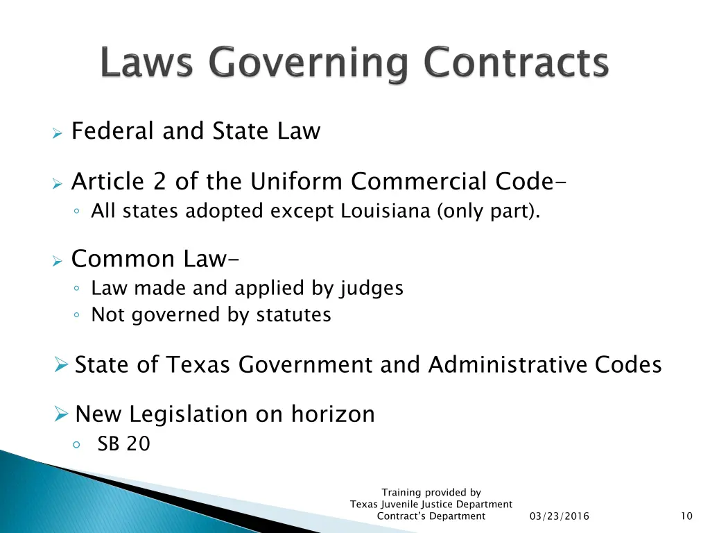 federal and state law